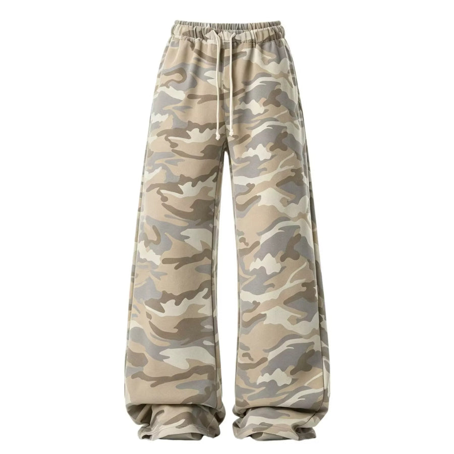 Men’s Camouflage Wide-Leg Pants Apparel and Accessories