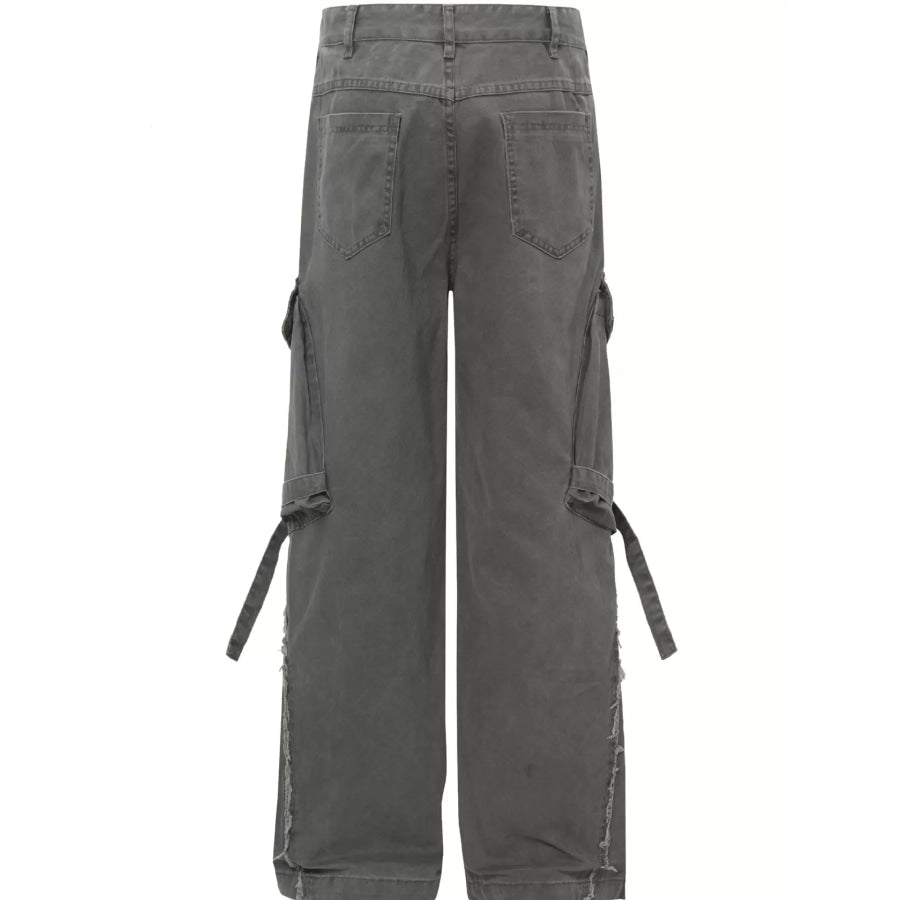 Men’s Cargo Pants with Buckle Straps Apparel and Accessories