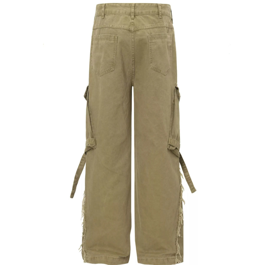 Men’s Cargo Pants with Buckle Straps Apparel and Accessories