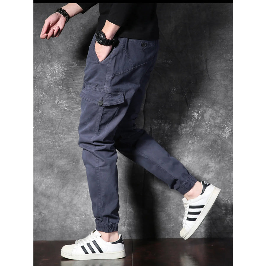 Men’s Cargo Pants with Drawstring Apparel and Accessories