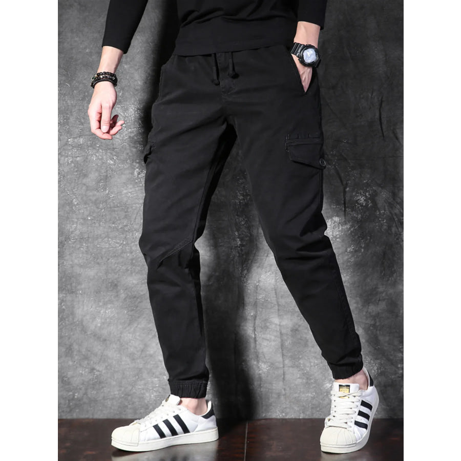 Men’s Cargo Pants with Drawstring Apparel and Accessories