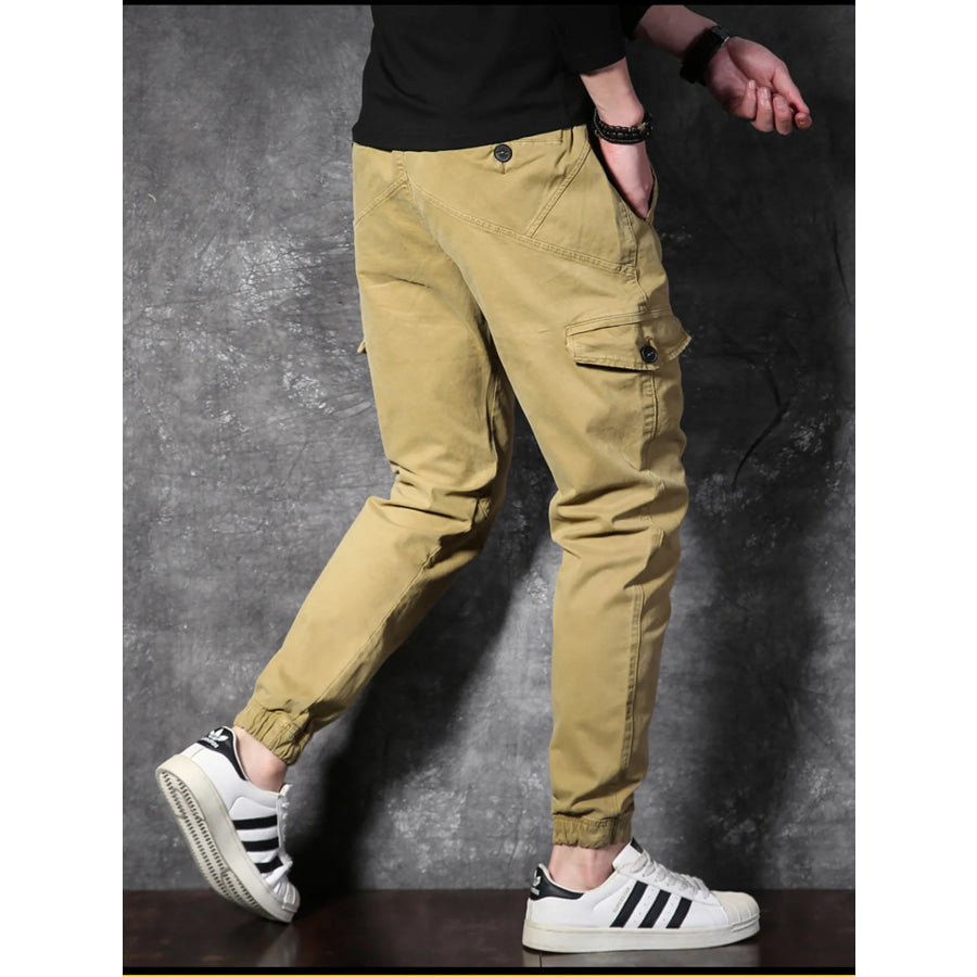 Men’s Cargo Pants with Drawstring Apparel and Accessories