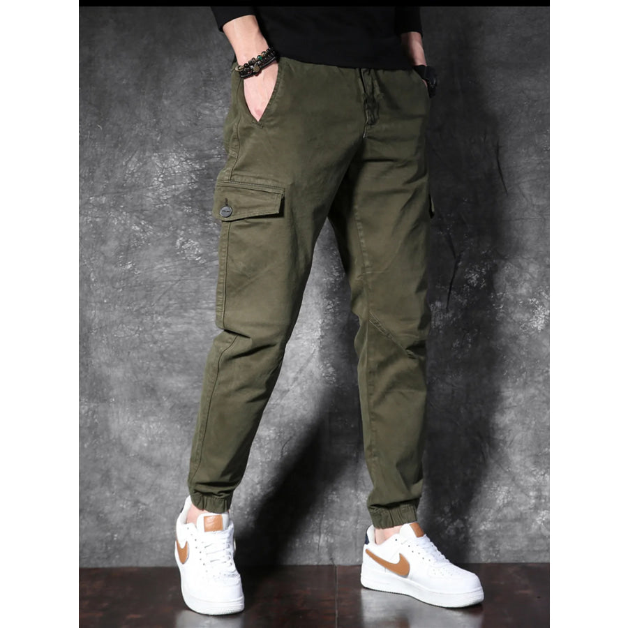 Men’s Cargo Pants with Drawstring Apparel and Accessories