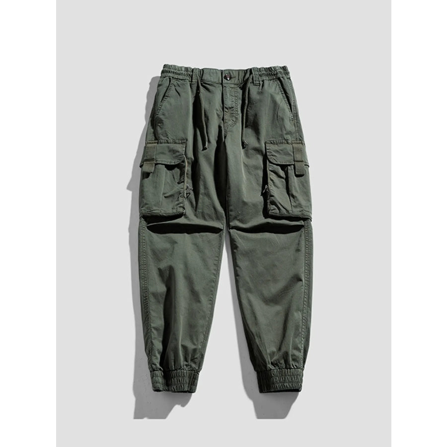 Men’s Cargo Pants with Multiple Pockets Army Green / 28 Apparel and Accessories
