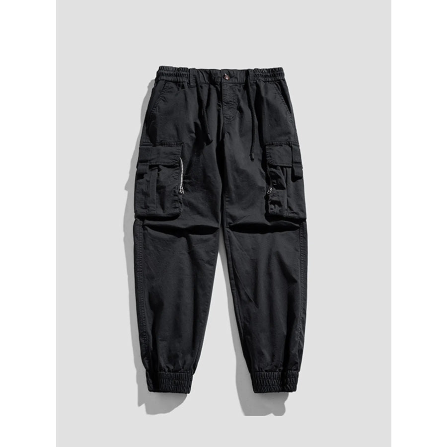Men’s Cargo Pants with Multiple Pockets Gray / 28 Apparel and Accessories