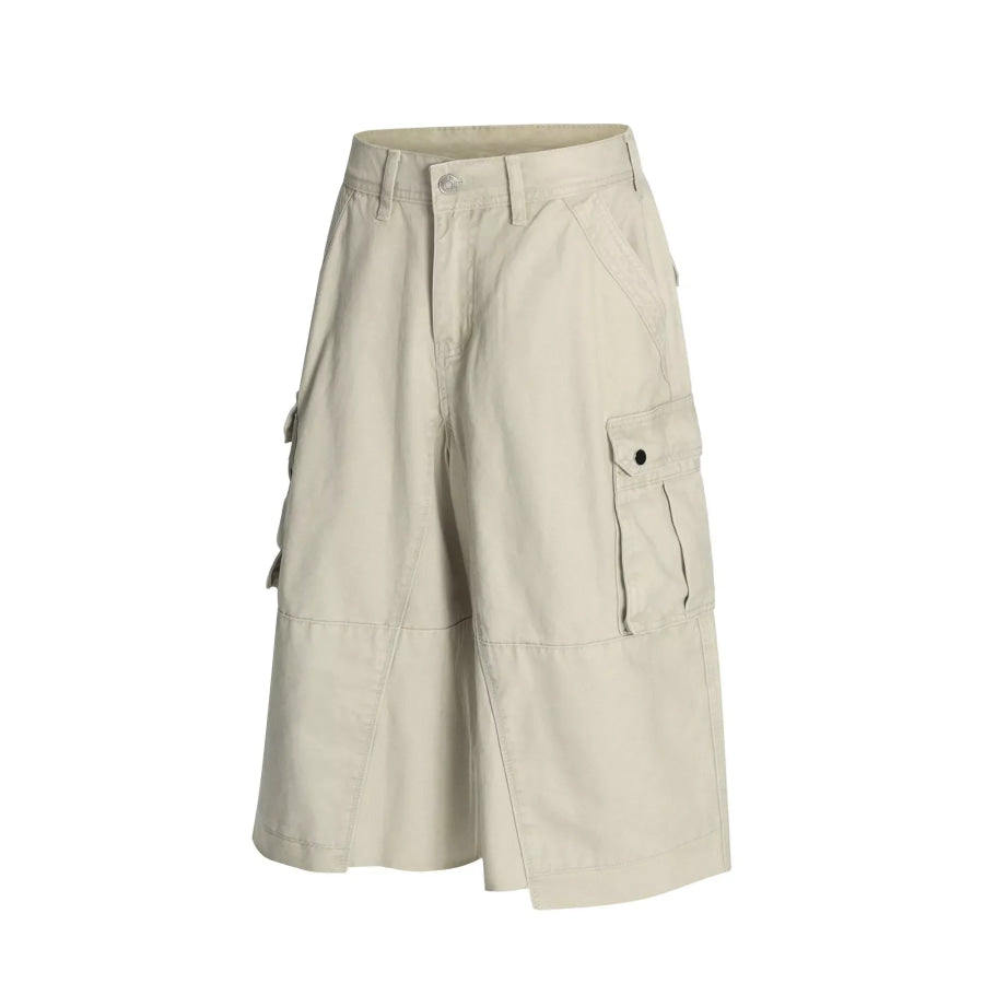 Men’s Cargo Shorts with Multiple Pockets Apricot / S Apparel and Accessories