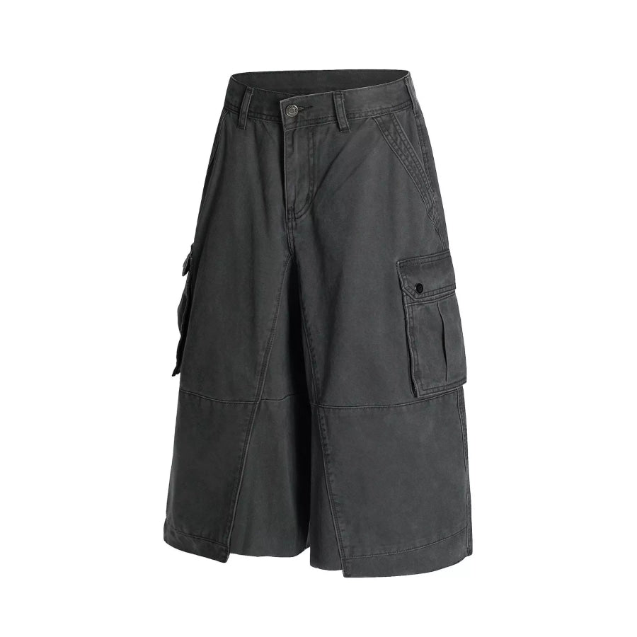 Men’s Cargo Shorts with Multiple Pockets Grey / S Apparel and Accessories