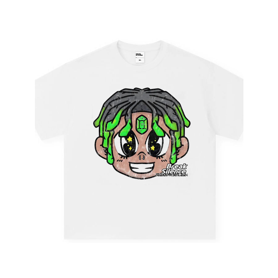 Men’s Cartoon Graphic Oversized T-Shirt Apparel and Accessories