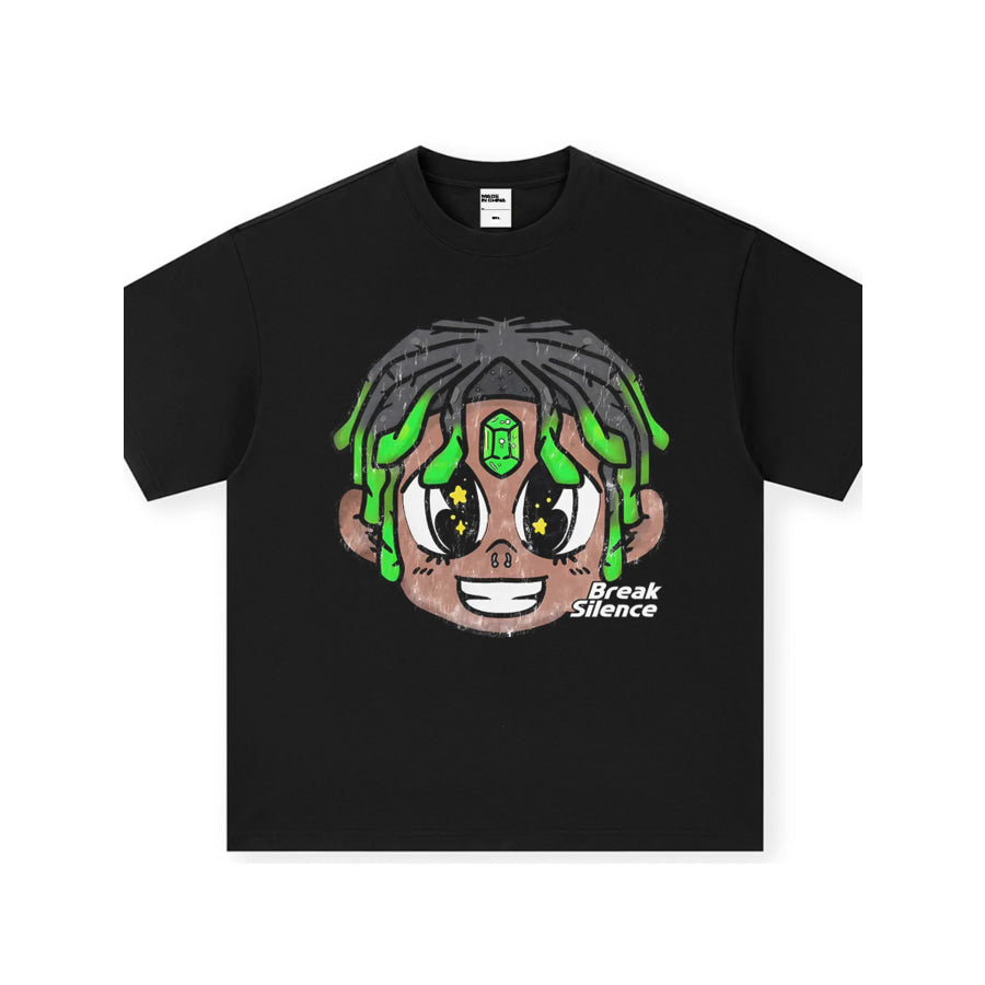 Men’s Cartoon Graphic Oversized T-Shirt Apparel and Accessories