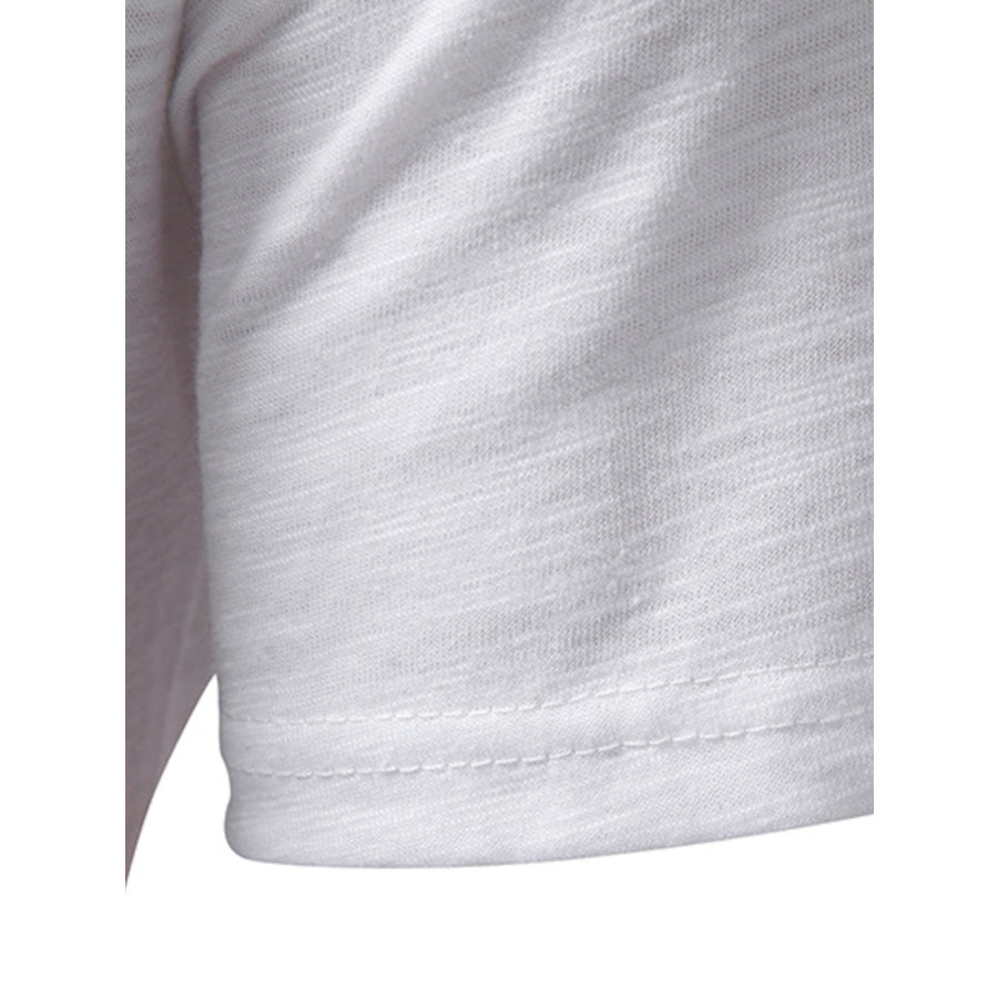 Men’s Casual Button Detail T-Shirt Apparel and Accessories