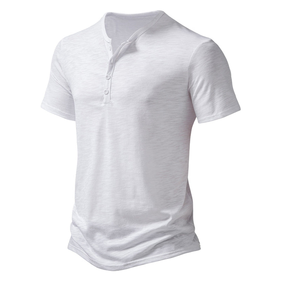 Men’s Casual Button Detail T-Shirt Apparel and Accessories