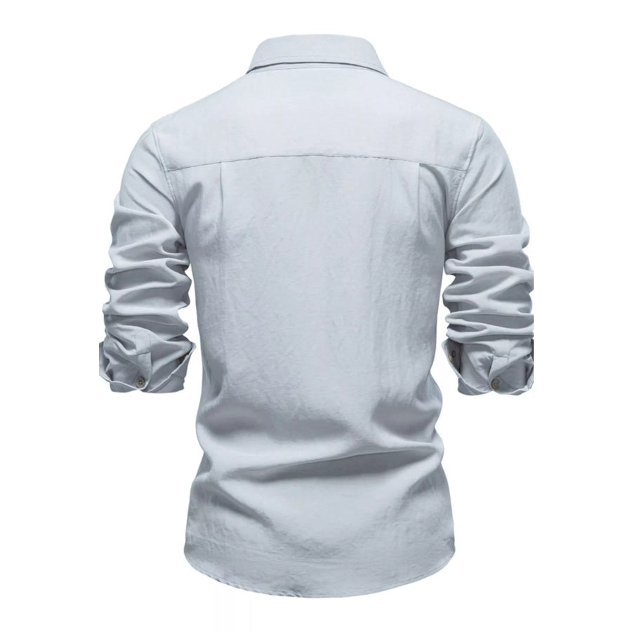 Men’s Casual Button Up Long Sleeve Shirt Apparel and Accessories