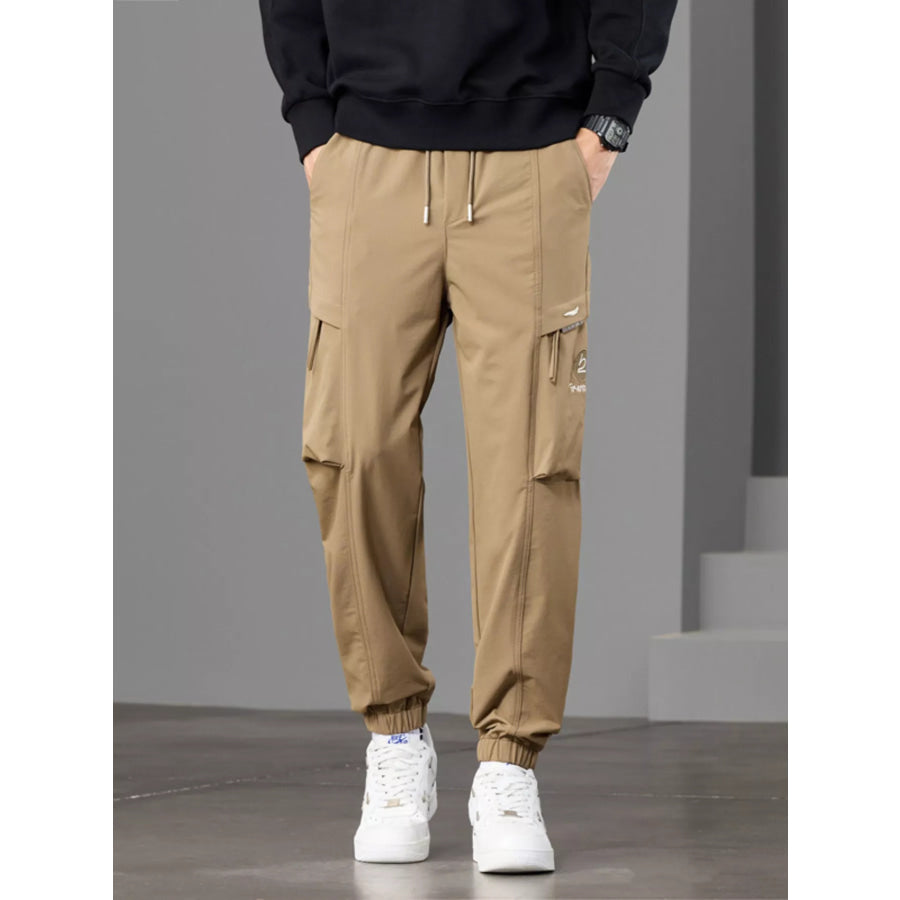 Men’s Casual Cargo Joggers Khaki / 28 Apparel and Accessories