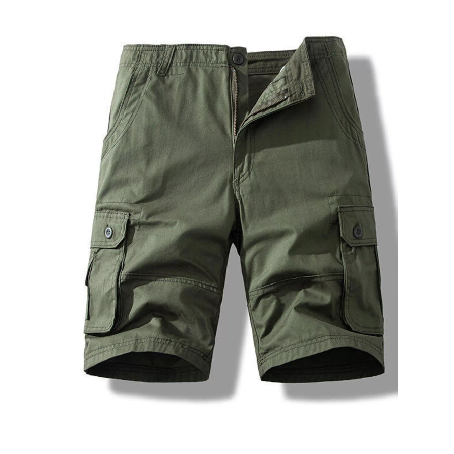 Men’s Casual Cargo Shorts Army Green / 29 Apparel and Accessories