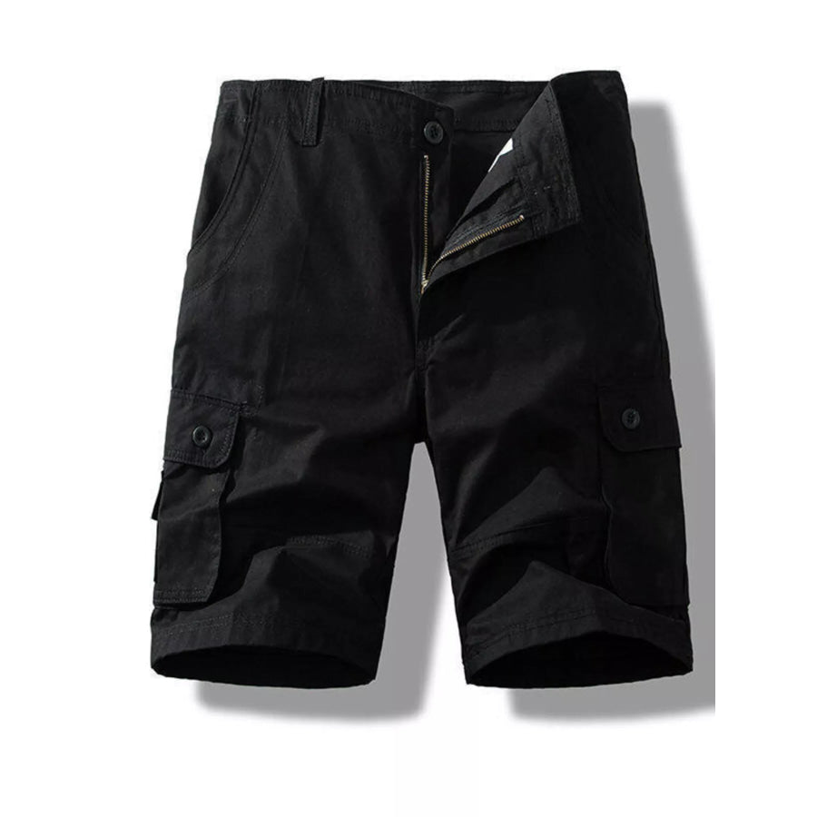 Men’s Casual Cargo Shorts Black / 29 Apparel and Accessories