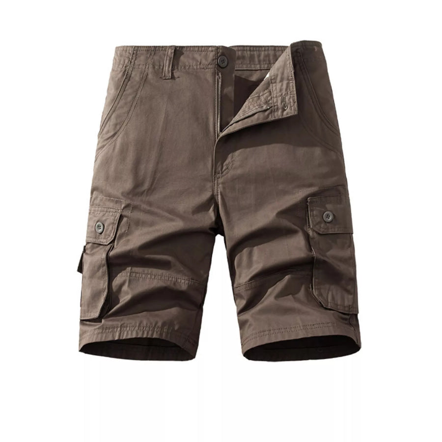 Men’s Casual Cargo Shorts Brown / 29 Apparel and Accessories