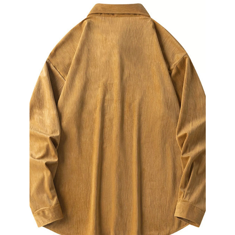 Men’s Casual Corduroy Button-Down Shirt Apparel and Accessories