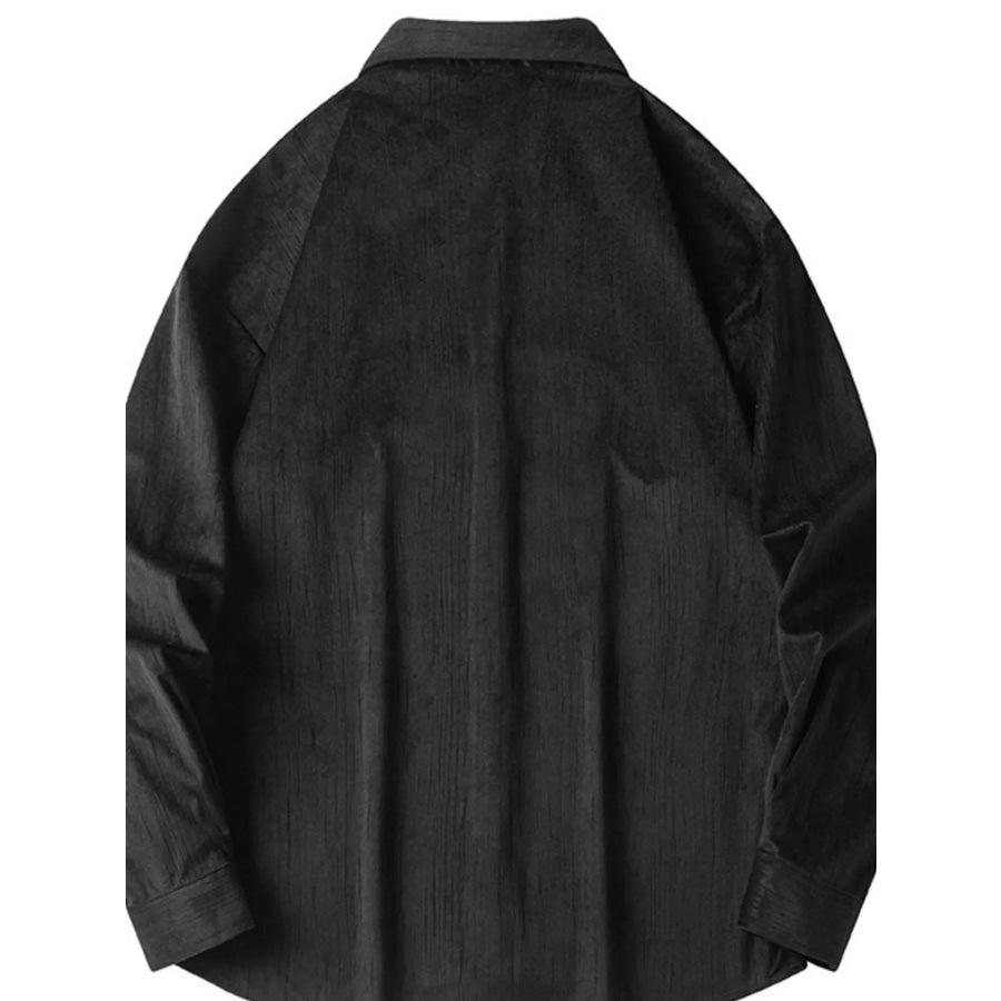 Men’s Casual Corduroy Button-Down Shirt Apparel and Accessories
