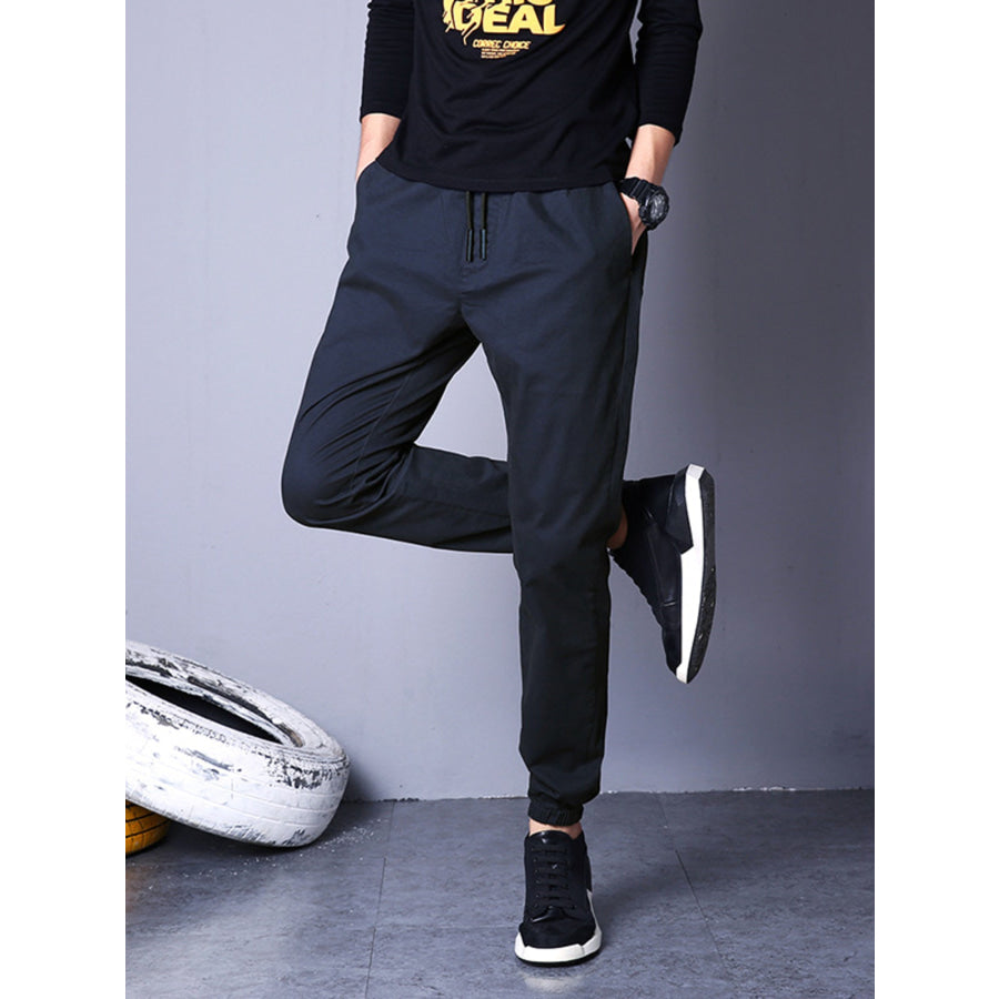 Men’s Casual Drawstring Joggers Blue / 28 Apparel and Accessories