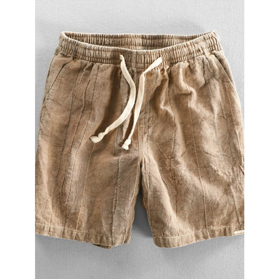 Men’s Casual Drawstring Shorts Camel / S Apparel and Accessories