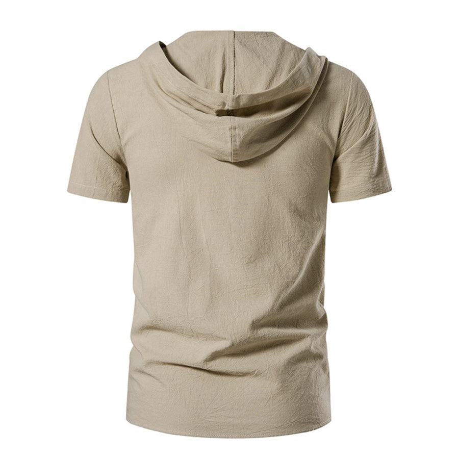 Men’s Casual Lace-Up Hooded Top Apparel and Accessories