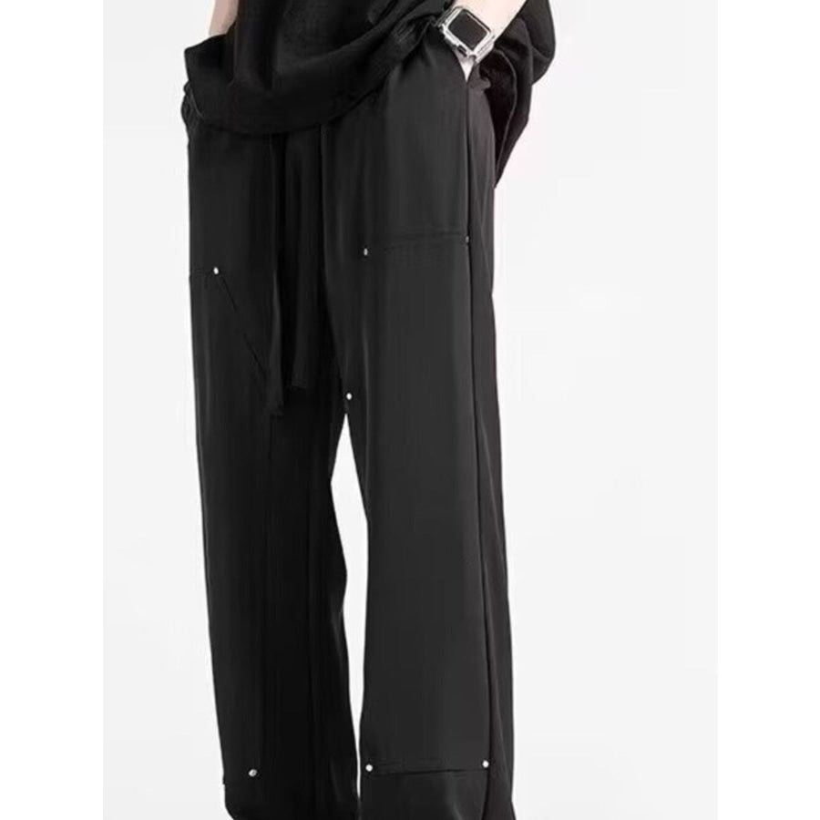 Men’s Casual Loose Fit Drawstring Pants Black / M Apparel and Accessories