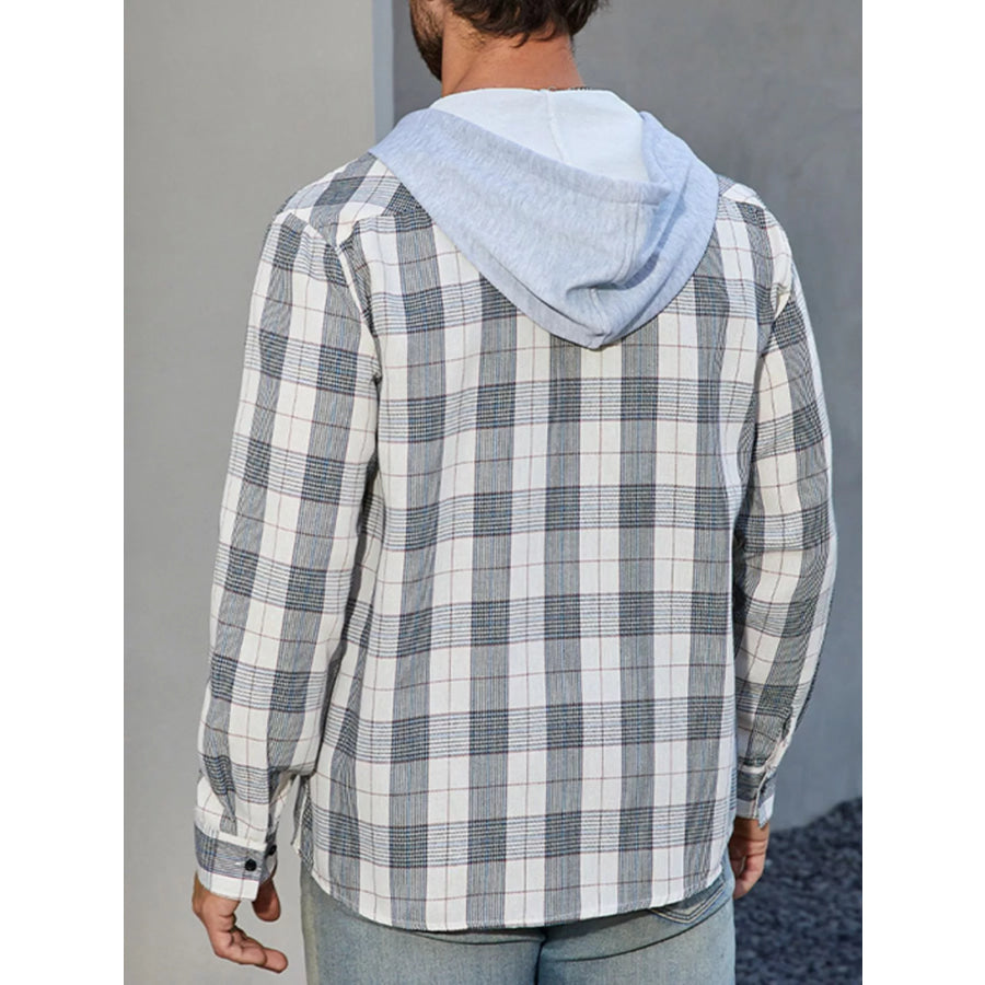 Men’s Casual Plaid Long Sleeve Shirt Apparel and Accessories