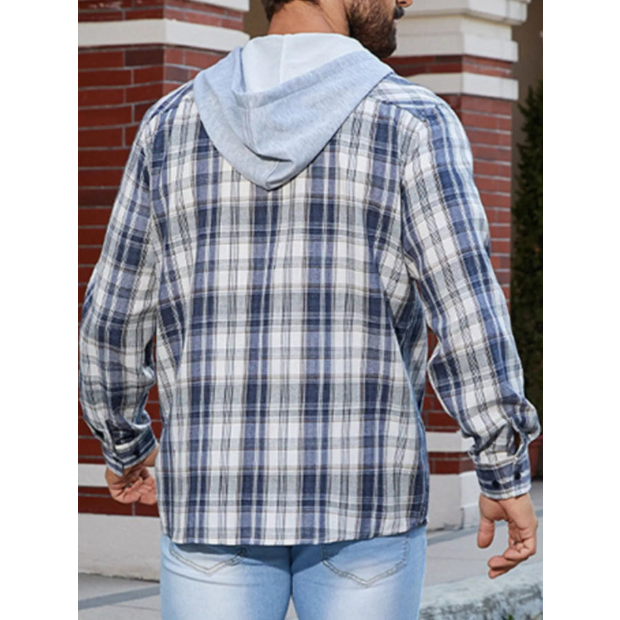 Men’s Casual Plaid Long Sleeve Shirt Apparel and Accessories