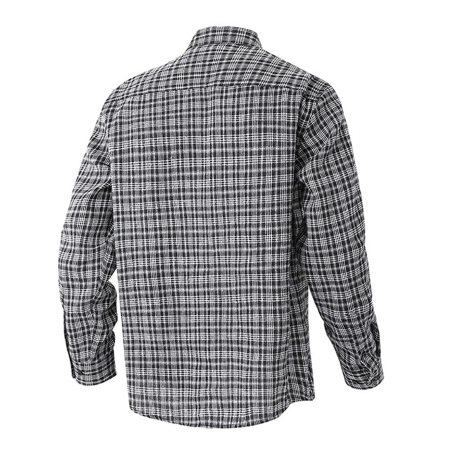 Men’s Casual Plaid Long Sleeve Shirt Apparel and Accessories