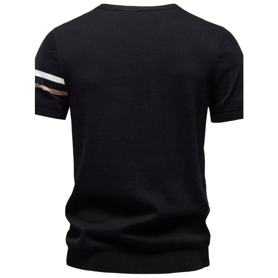 Men’s Casual Striped Sleeve T-Shirt Apparel and Accessories
