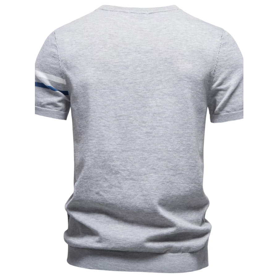 Men’s Casual Striped Sleeve T-Shirt Apparel and Accessories