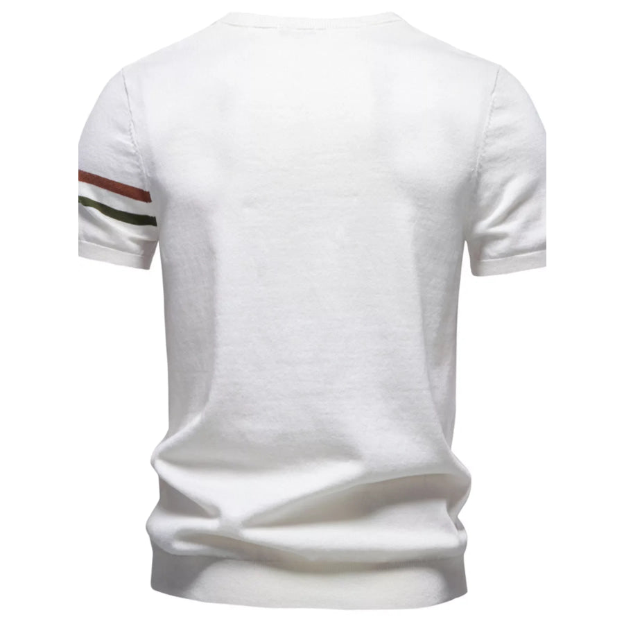 Men’s Casual Striped Sleeve T-Shirt Apparel and Accessories