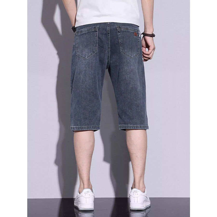 Men’s Casual Washed Denim Shorts Apparel and Accessories