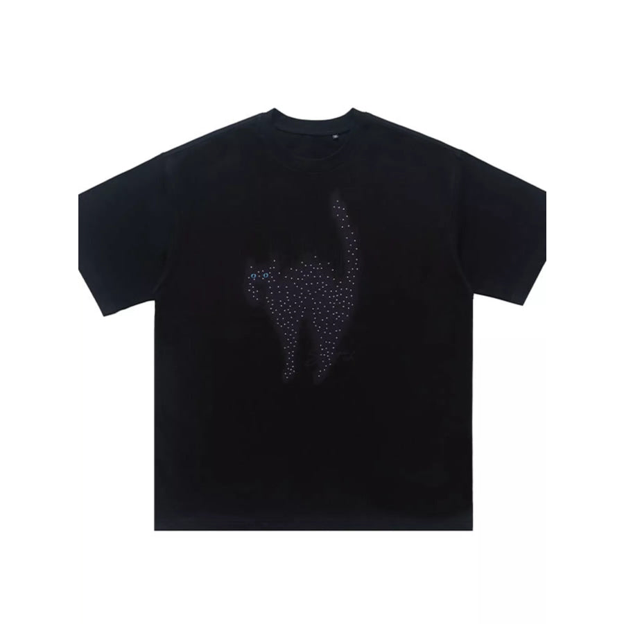 Men’s Cat Graphic Short Sleeve T-Shirt Apparel and Accessories