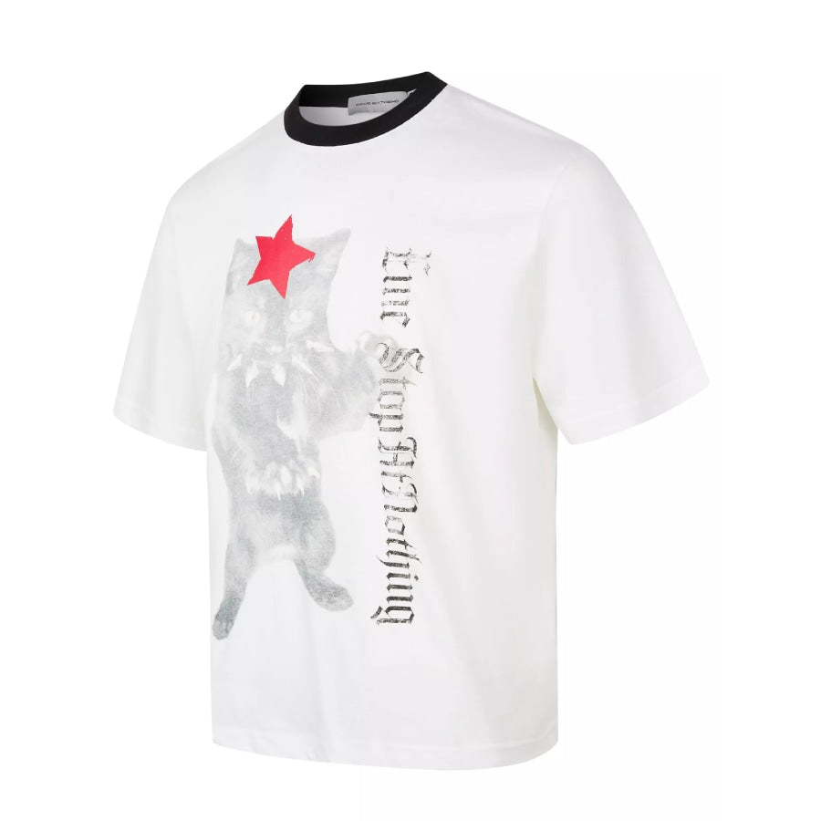 Men’s Cat Star Graphic Short Sleeve T-Shirt Apparel and Accessories
