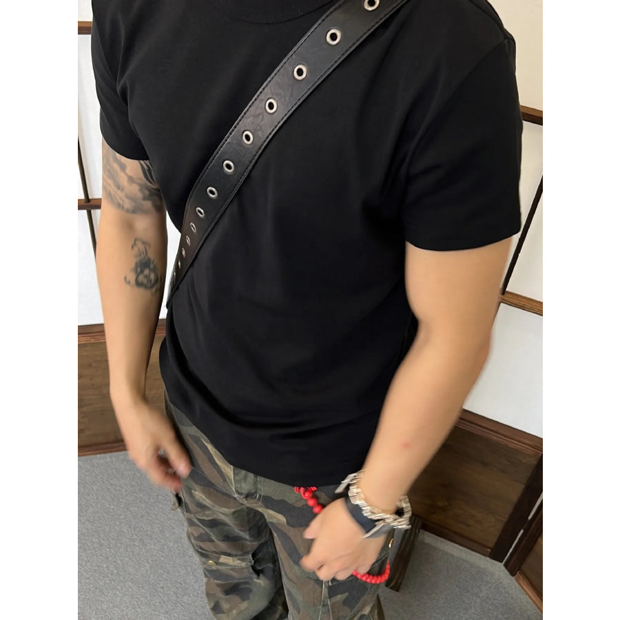 Men’s Classic Crew Neck Short Sleeve T-Shirt Black / M Apparel and Accessories