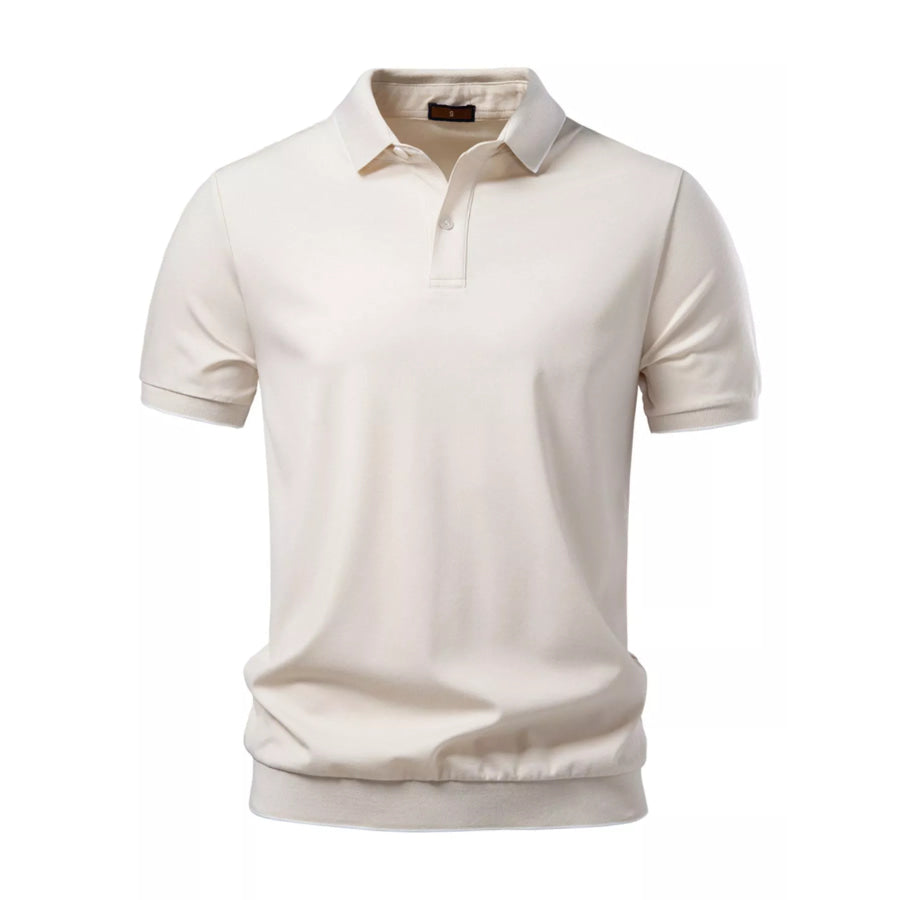 Men’s Classic Fit Short Sleeve Polo Apricot / S Apparel and Accessories
