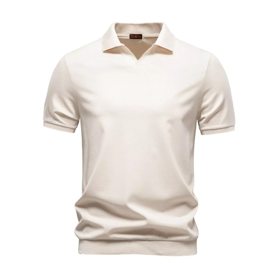 Men’s Classic Fit Short Sleeve Polo Apricot / S Apparel and Accessories