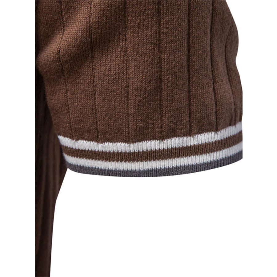 Men’s Classic Ribbed Knit Short Sleeve Polo Apparel and Accessories