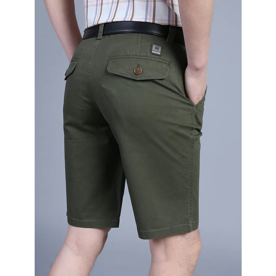 Men’s Classic Shorts with Pockets Military Green / 30 Apparel and Accessories