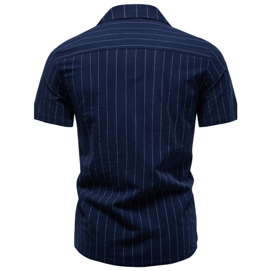 Men’s Classic Striped Short-Sleeve Shirt Apparel and Accessories