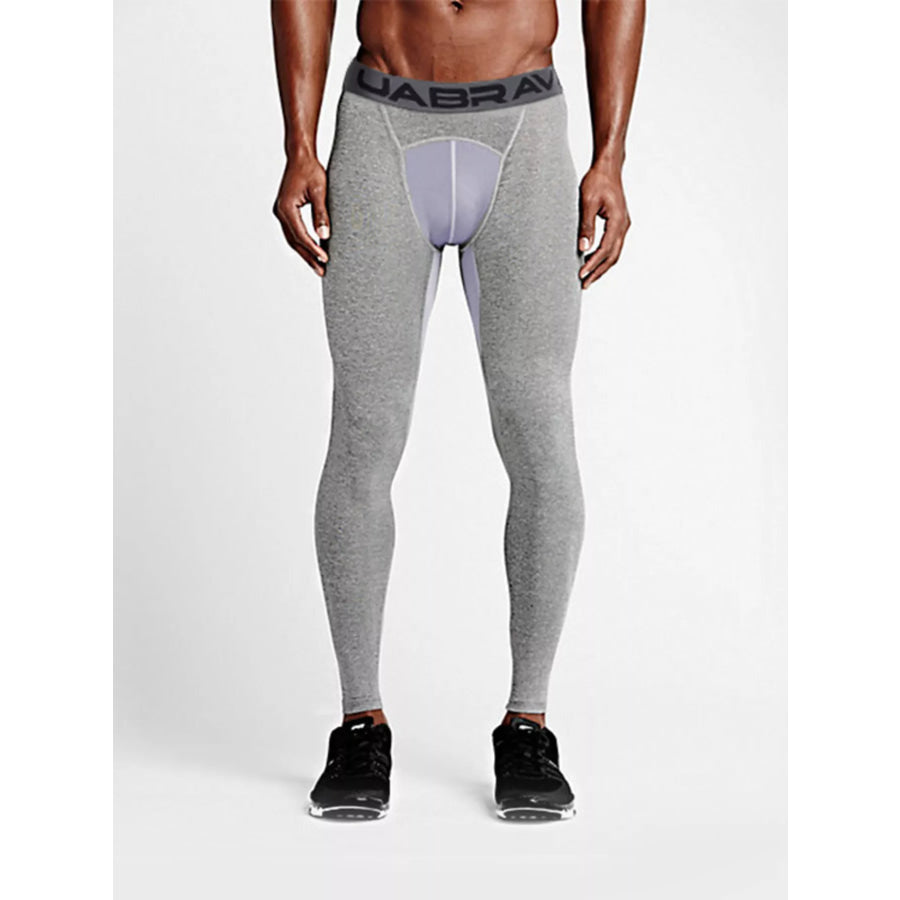 Men’s Compression Pants Quick Dry Sports Tights Gray / S Apparel and Accessories
