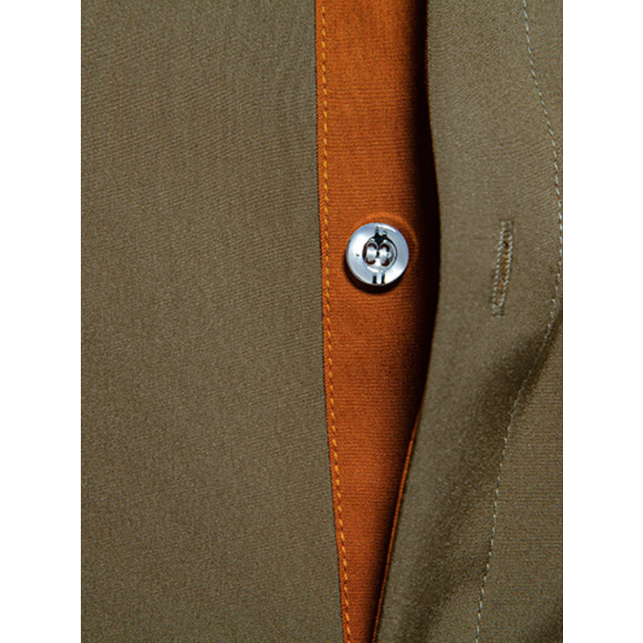 Men’s Contrast Trim Button-Down Shirt Apparel and Accessories