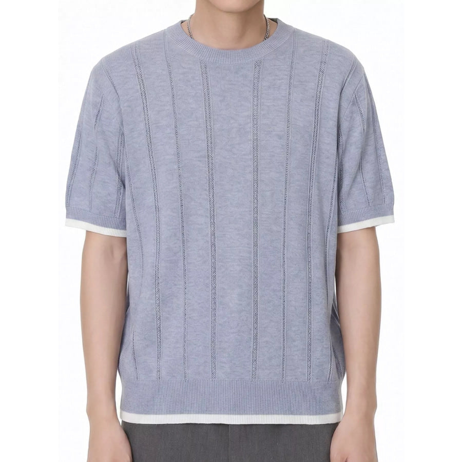 Men’s Contrasting Trim Knit T-Shirt