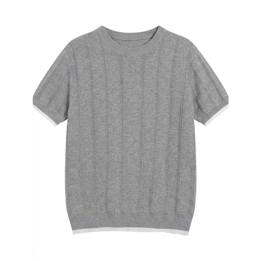 Men’s Contrasting Trim Knit T-Shirt