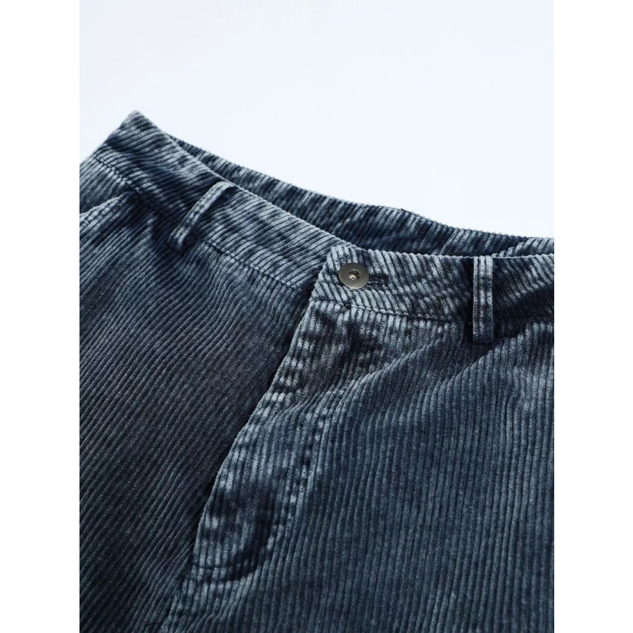 Men’s Corduroy Cargo Pants with Multiple Pockets Apparel and Accessories