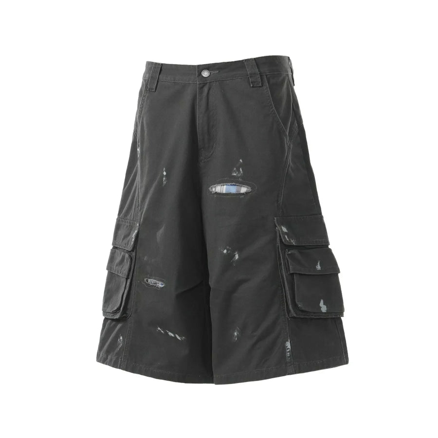 Men’s Distressed Cargo Capris Apparel and Accessories