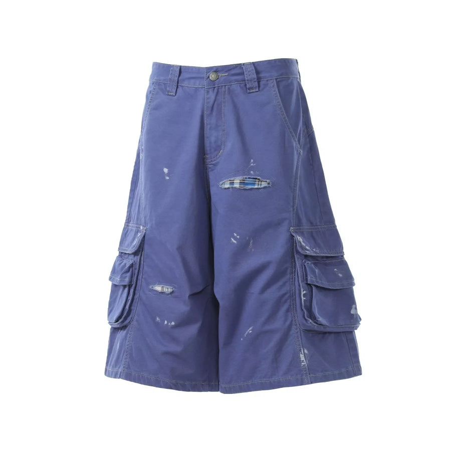 Men’s Distressed Cargo Capris Apparel and Accessories
