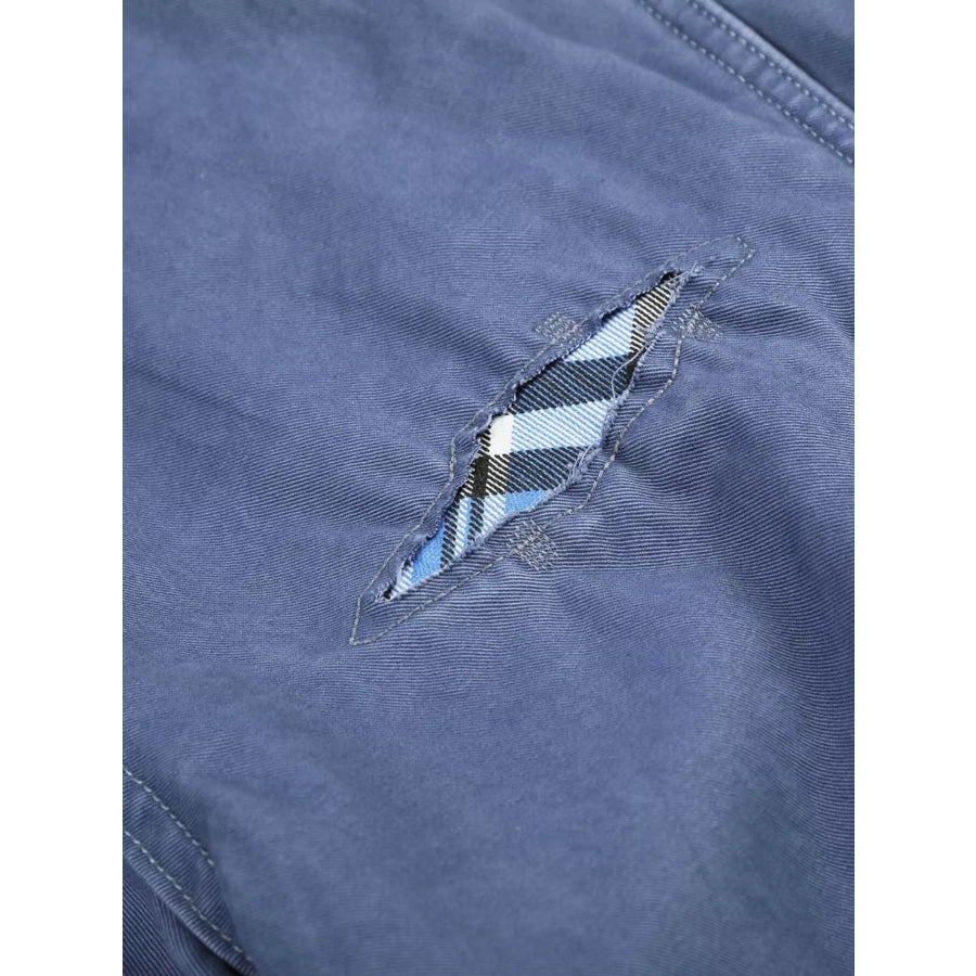Men’s Distressed Cargo Capris Apparel and Accessories