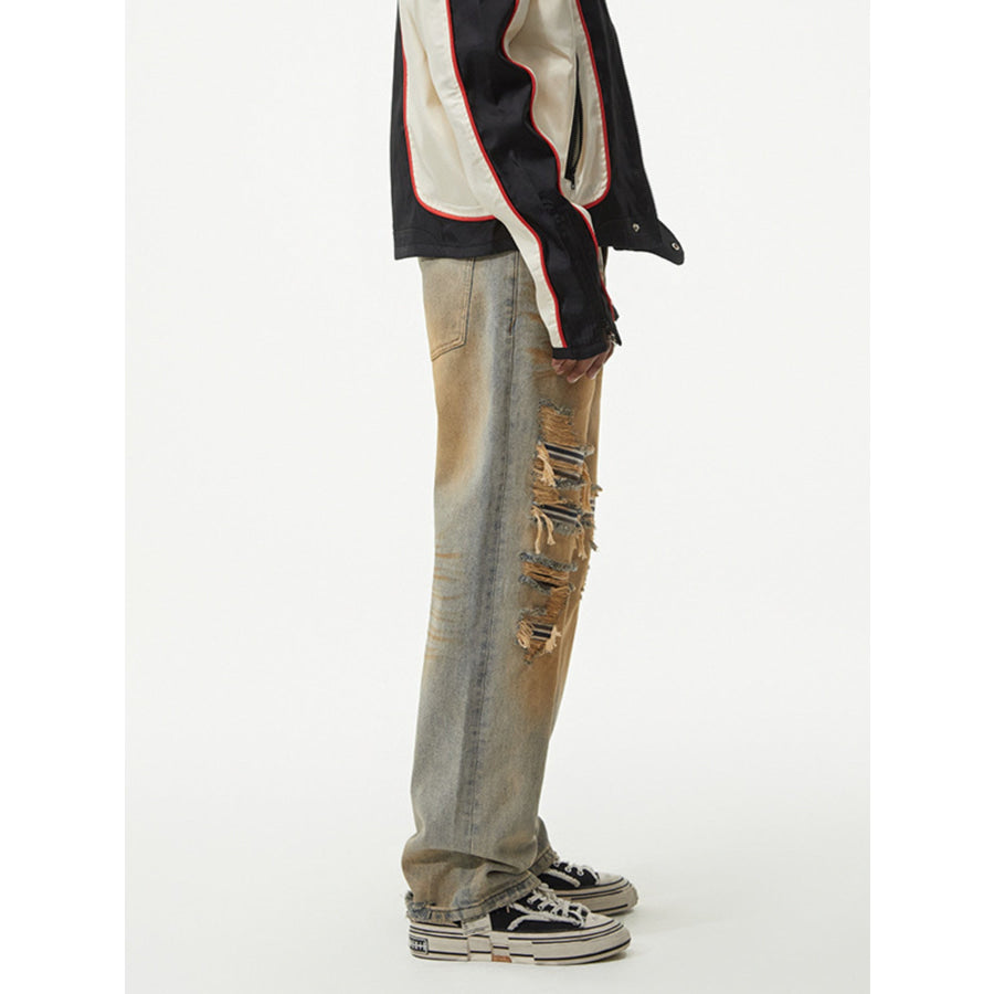 Men’s Distressed Loose Fit Jeans Apparel and Accessories